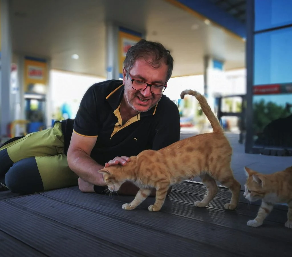 Person spending quality time with their pet